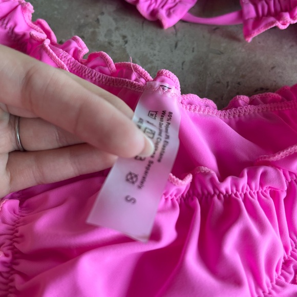 Pink Ruffled Bikini Set - Picture 2 of 2
